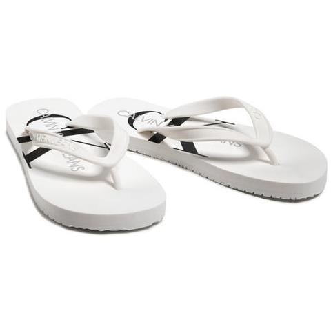 Ciabatte Donna Beach Sandal Monogram Ciabatte Bright White Ck Jeans Infradito 36 Scelt Bright / white - Foto 1