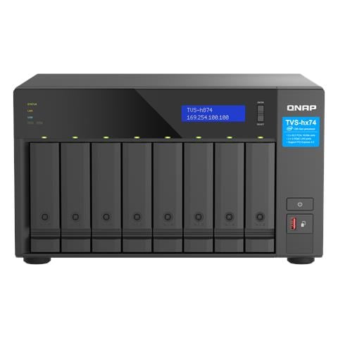 TVS-h874 NAS Tower Intel® Core™ i5 i5-12400 32 GB DDR4 0 TB QuTS hero Nero - Foto 1
