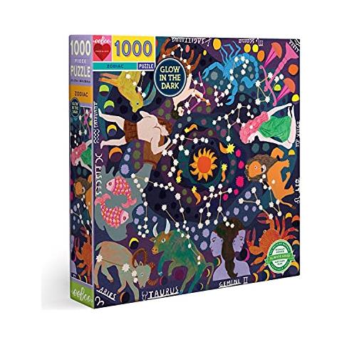 Piece And Love Zodiac Constellation Puzzle Quadrato Per Adulti Da 1000 Pezzi Che Si Illumina Al Buio - Foto 1
