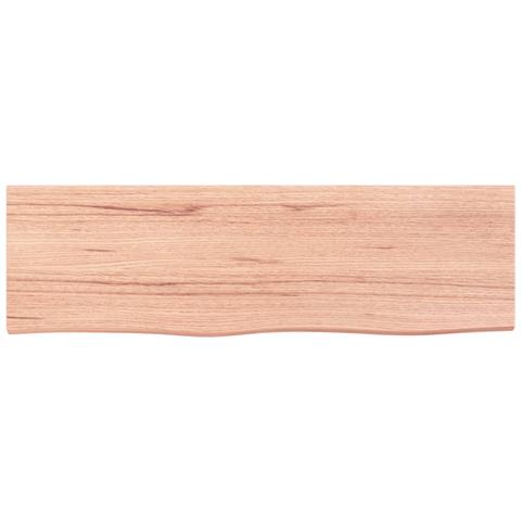 Piano Bagno Marrone Chiaro 100x30x2 cm Legno Massello Trattato - Foto 2