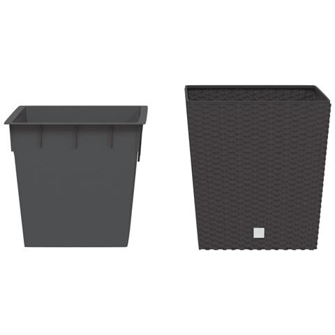Fioriera Con Interno Rimovibile Marrone 21 / 32 L Pp Rattan - Foto 2