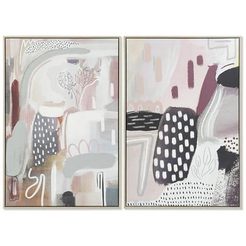 Quadro Dkd Home Decor 63 X 4,5 X 93 Cm Astratto Città (2 Unità) - Foto 1