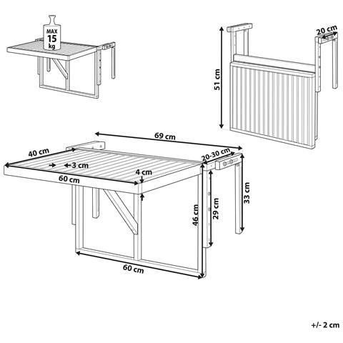 Tavolo Da Giardino Legno Legno Chiaro Udine - Foto 2