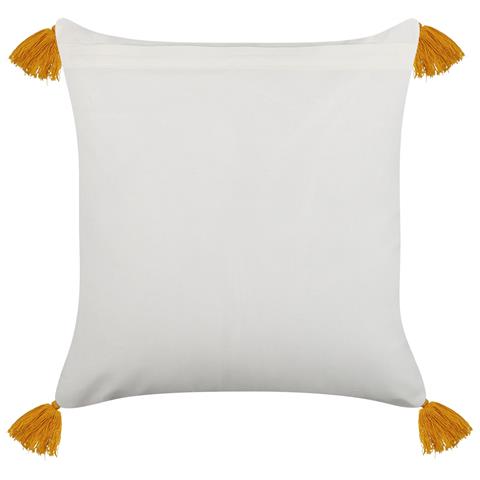 Cuscino Decorativo Biloba Cotone 45 X 45 Cm Floreale Stampa A Blocchi Giallo - Foto 6