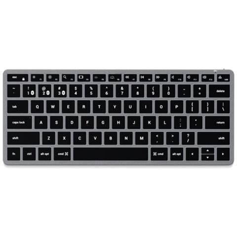 Tastiera Slim X1 Bluetooth Usb-c Qwerty Retroilluminazione E Compatta, Grigio - Foto 1