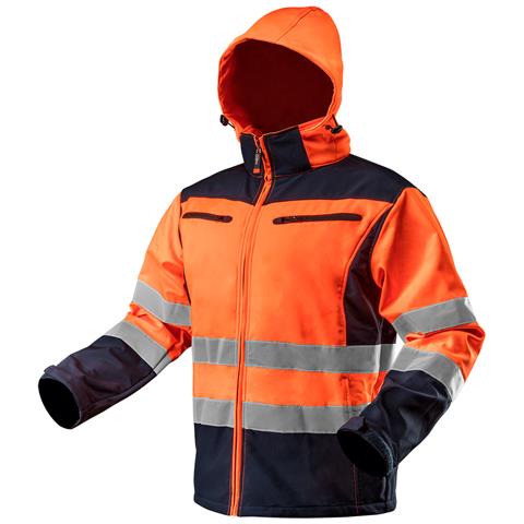 Giacca Da Lavoro Warning Softshell Con Cappuccio, Arancione, Taglia S - Foto 1