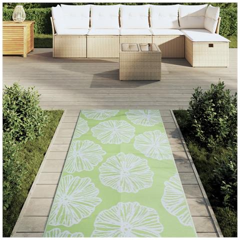 Tappeto Da Esterno Verde 80x250 Cm In Pp - Foto 3