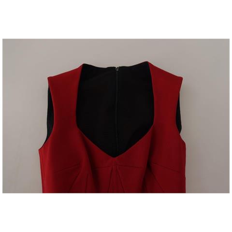 Abito Longuette Aderente Rosso Con Collo A Cuore - It36-xxs - Foto 5