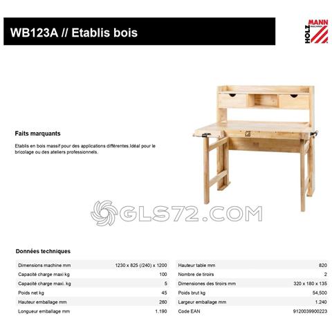 Banco Da Lavoro In Legno Holzmann Wb123a - Foto 2