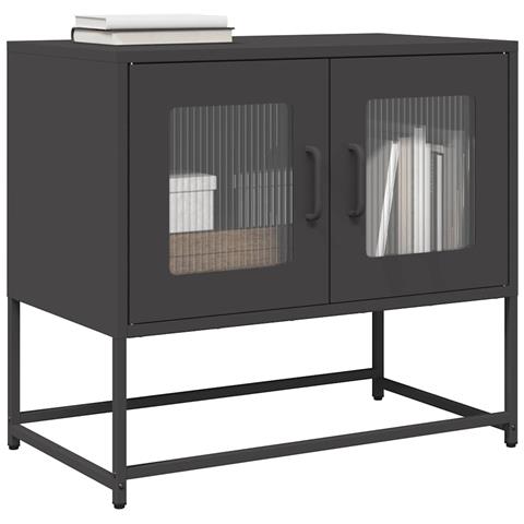 Mobile Tv Nero 68x39x60,5 Cm In Acciaio Laminato A Freddo - Foto 1