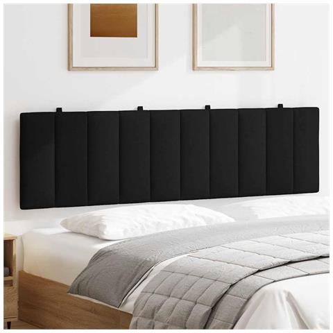 Cuscino Testiera Nero 180 Cm In Tessuto - Foto 3