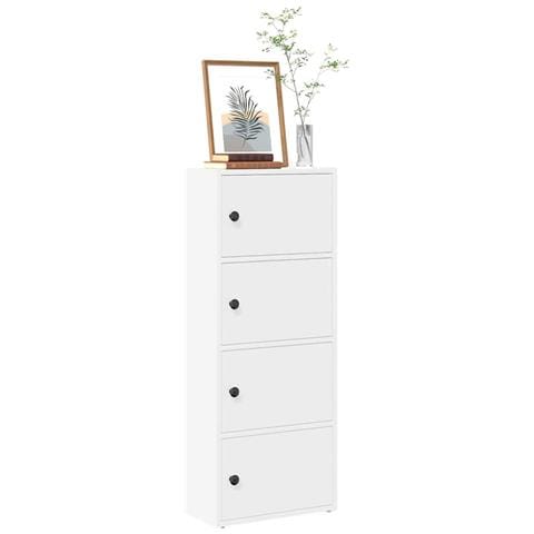 Libreria Bianca 40x24x102 Cm In Legno Multistrato - Foto 1