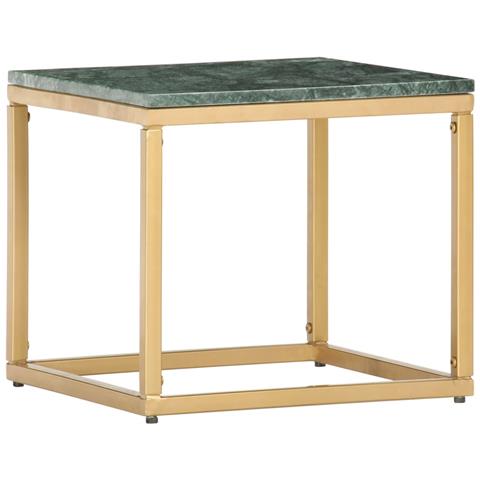 Tavolino Da Salotto Verde 40x40x35 Cm Pietra Vera Testura Marmo - Foto 2