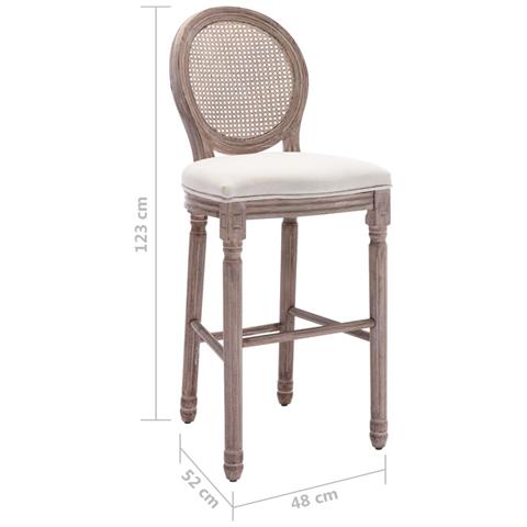 Sgabelli Da Bar 2 Pz Bianco Lino - Foto 8