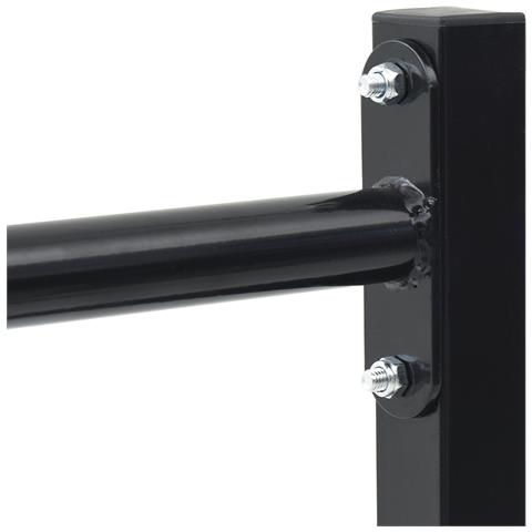 Stazioni per Dips 2 pz Altezza Regolabile 88.5/98.5 cm Acciaio - Foto 2