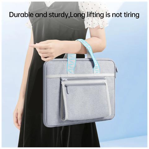 Elegante Borsa Grigia Per Laptop Matebook 14 E Macbook Pro 13.3 - Foto 5