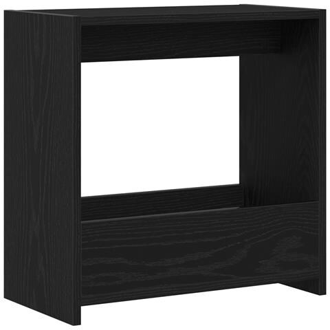 Tavolino Nero Faggio 50x26x50 cm Legno Ingegnerizzato - Foto 1
