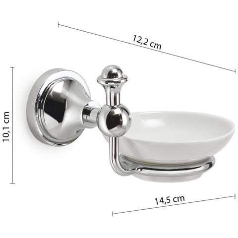 Portasapone Da Muro In Acciaio Inox E Cromall Nv11 Serie Nevis Cromato - Foto 2