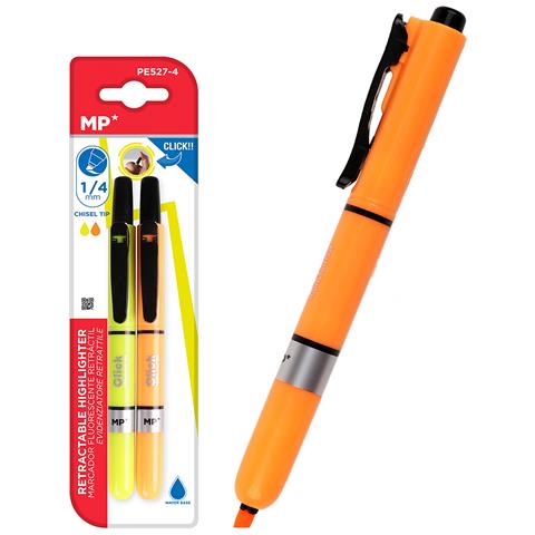 Set Marcatore Fluorescente Ritraibile 2 Uds. Giallo E Arancione. - Foto 1