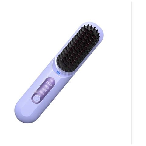Spazzola Lisciante Ionica Portatile Senza Fili Per Uso Domestico Purple - Foto 2
