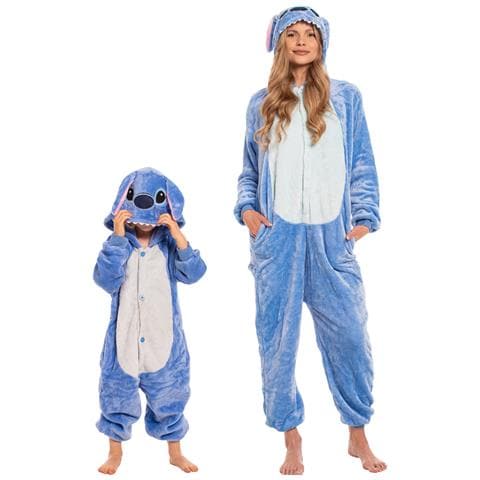 Pigiama Per Bambini Kigurumi Onesie Costume Stich Blu 115-125 - Foto 2