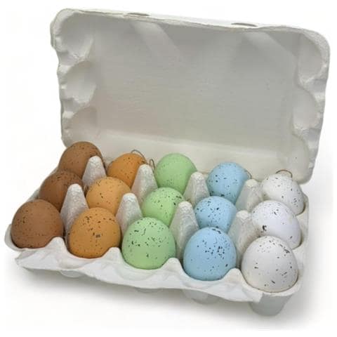 Mijoma Uova Di Pasqua Decorative Da Appendere, 15 Pezzi - Foto 1