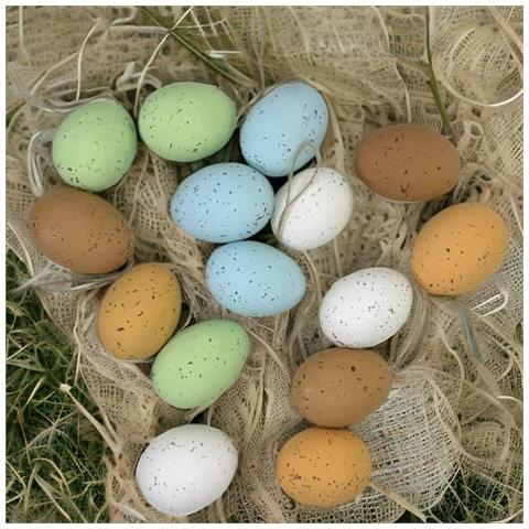 Mijoma Uova Di Pasqua Decorative Da Appendere, 15 Pezzi - Foto 8