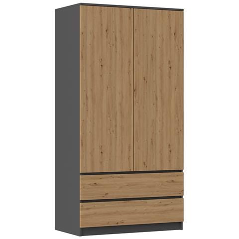 SZAFA MALWA AN /AR K armadio /guardaroba per camera da letto 5 ripiani 2 porta /porte - Foto 1