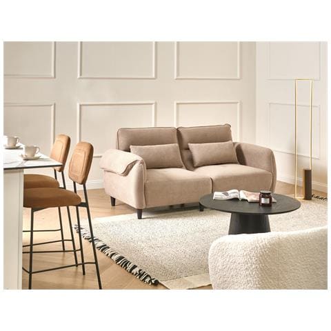 Divano 3 Posti Wetlan Tessuto Marrone Chiaro - Foto 1