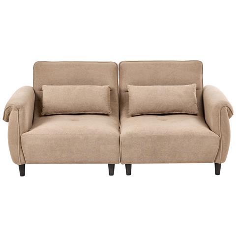 Divano 3 Posti Wetlan Tessuto Marrone Chiaro - Foto 2