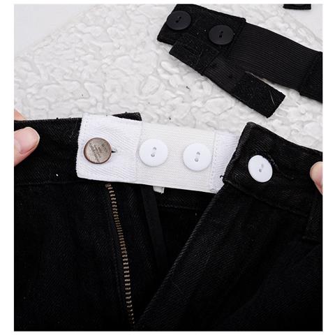 Estensore Per Pantaloni Premaman (2x15cm) - Bottone Elastico Regolabile Per Comfort Black - Foto 5