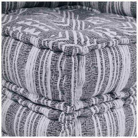 Pouffe Rigato Grigio 70 x 70 x 54 cm Tessuto - Foto 9