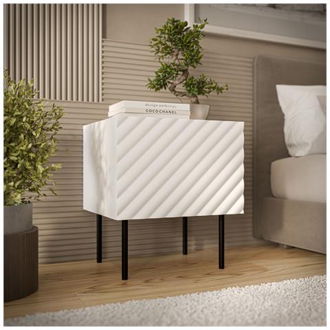 LUCCA 490355 comodino Bianco - Foto 4