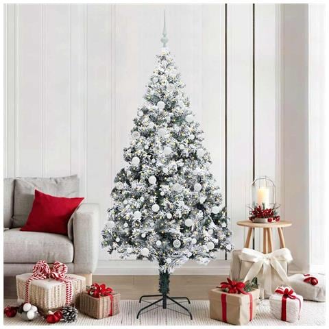 Albero di Natale artificiale con 300 LED Bianco 210 cm - Foto 2
