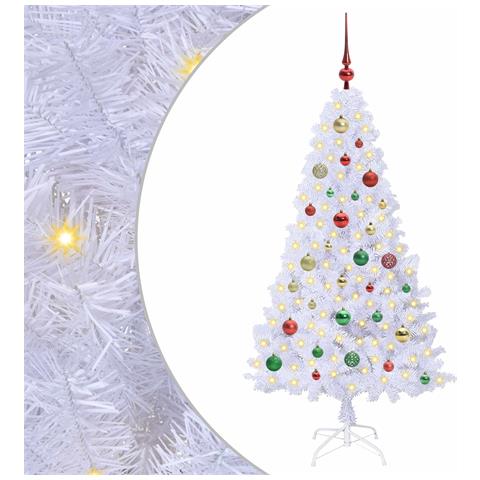 Albero di Natale artificiale Bianco 150 cm PVC e Acciaio - Foto 1