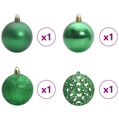 Albero di Natale artificiale Bianco 150 cm PVC e Acciaio - Foto 9