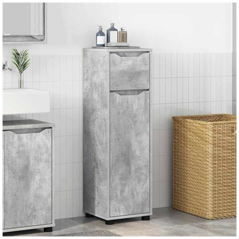 Mobile da Bagno con cassetto Grigio cemento 30,5 x 30 x 101 cm - Foto 2