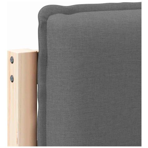 Testiera imbottita con testiera Grigio Naturale e Chiaro 160 cm - Foto 9