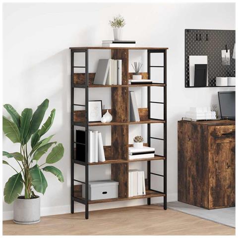 Libreria Rovere fumé 82 x 32 x 144,5 cm Legno multistrato - Foto 2