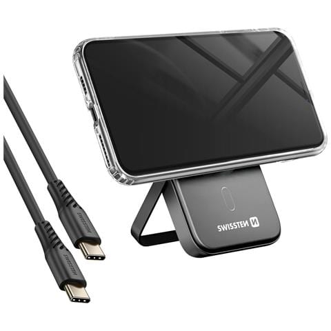 Pacchetto Magsafe Iphone Xs Max Con Custodia Bimateriale E Powerbank Da 5000 Mah, Trasparente - Foto 2