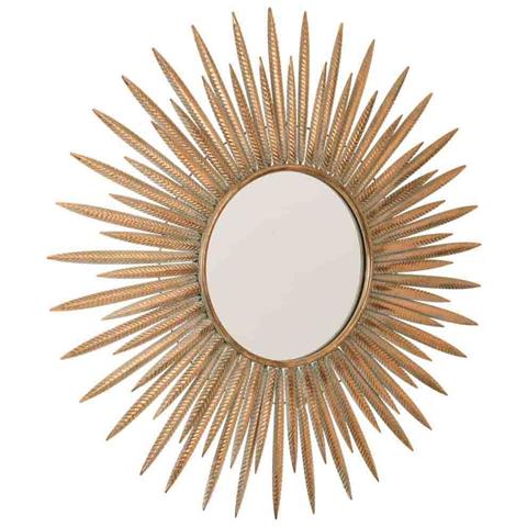 Specchio In Metallo Dorato 92x3x92h - Foto 1