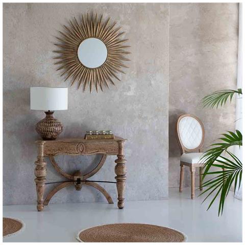 Specchio In Metallo Dorato 92x3x92h - Foto 2