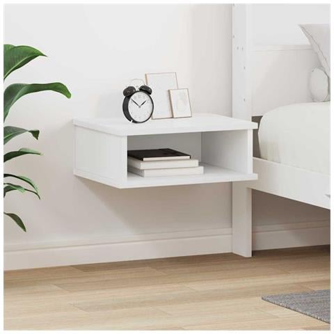 Comodino Bianco 40 x 31 x 15 cm Legno multistrato - Foto 2