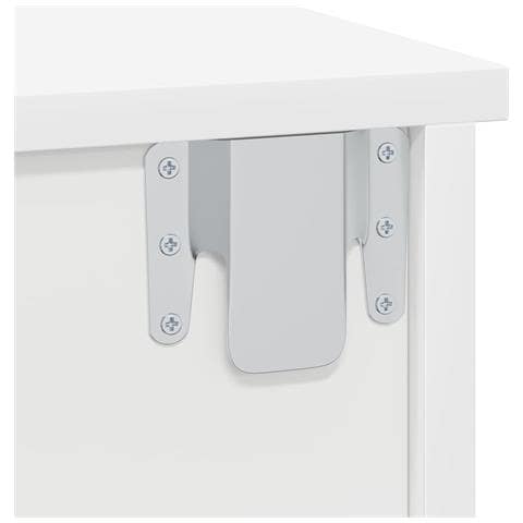Comodino Bianco 40 x 31 x 15 cm Legno multistrato - Foto 9