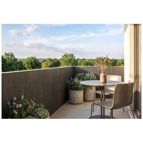 Frangivista In Pvc Viso L. 10m X H. 1,2m Grigio Antracite - Foto 1