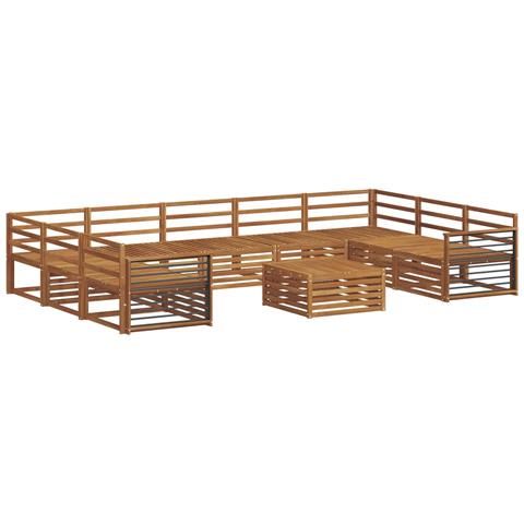 Set divani 10 pcs Naturale Legno di Acacia Massello - Foto 1