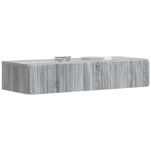 Tavolino da Parete Laterale Grigio Sonoma 87,5 x 34,5 x 17 cm - Foto 2