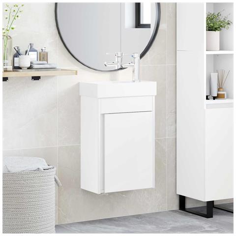 Mobile bagno con rubinetto Bianco 40,5 x 22,5 x 62 cm - Foto 2