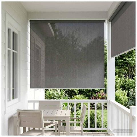 Tenda a Rullo Esterno Blocco UV 90% Grigio Chiaro 220 x 140 cm - Foto 2