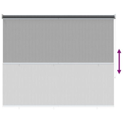 Tenda a Rullo Esterno Blocco UV 90% Grigio Chiaro 220 x 140 cm - Foto 9
